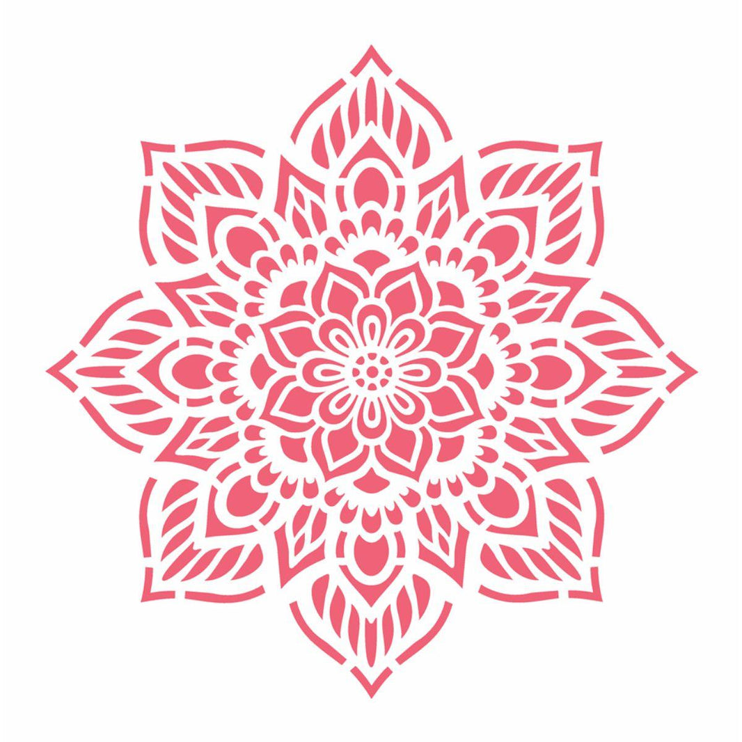 Stencil OPA 30,5x30,5 2471 Mandala Flor Oito Pontas - Palácio da Arte