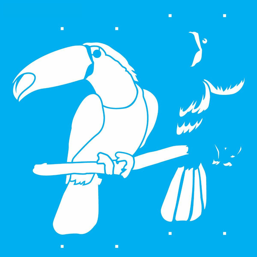 Stencil OPA 30,5x30,5 3142 Animais Tucano - Palácio da Arte