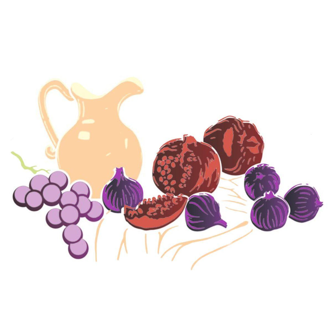 Stencil OPA 32x42 2900 Mesa com Uvas Figo e Romãs - Palácio da Arte