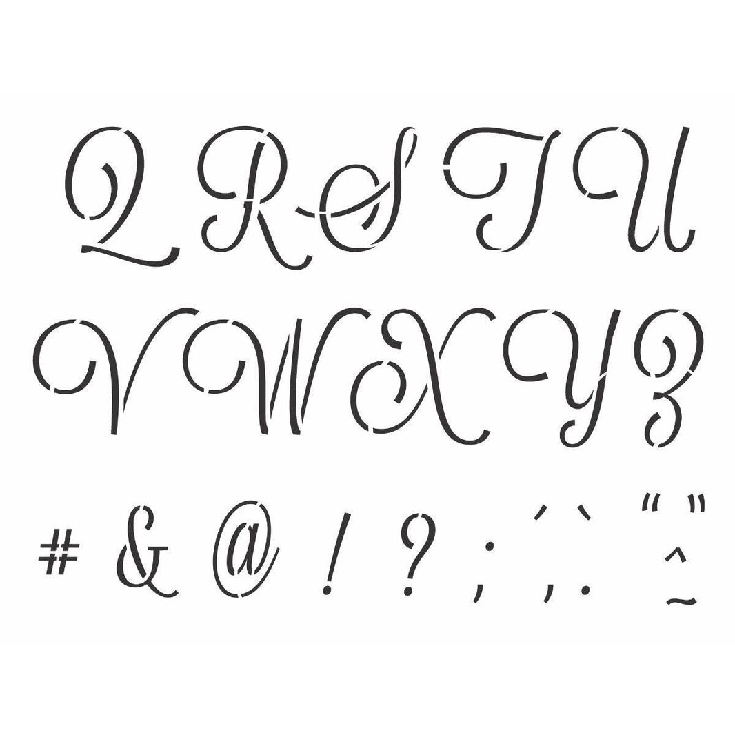 Stencil OPA 32x42 3070 Alfabeto Cursivo Maiúsculo II de II - Palácio da Arte