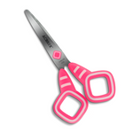 Tesoura Escolar Quadrado Acrilex 13,5cm Rosa - Palácio da Arte