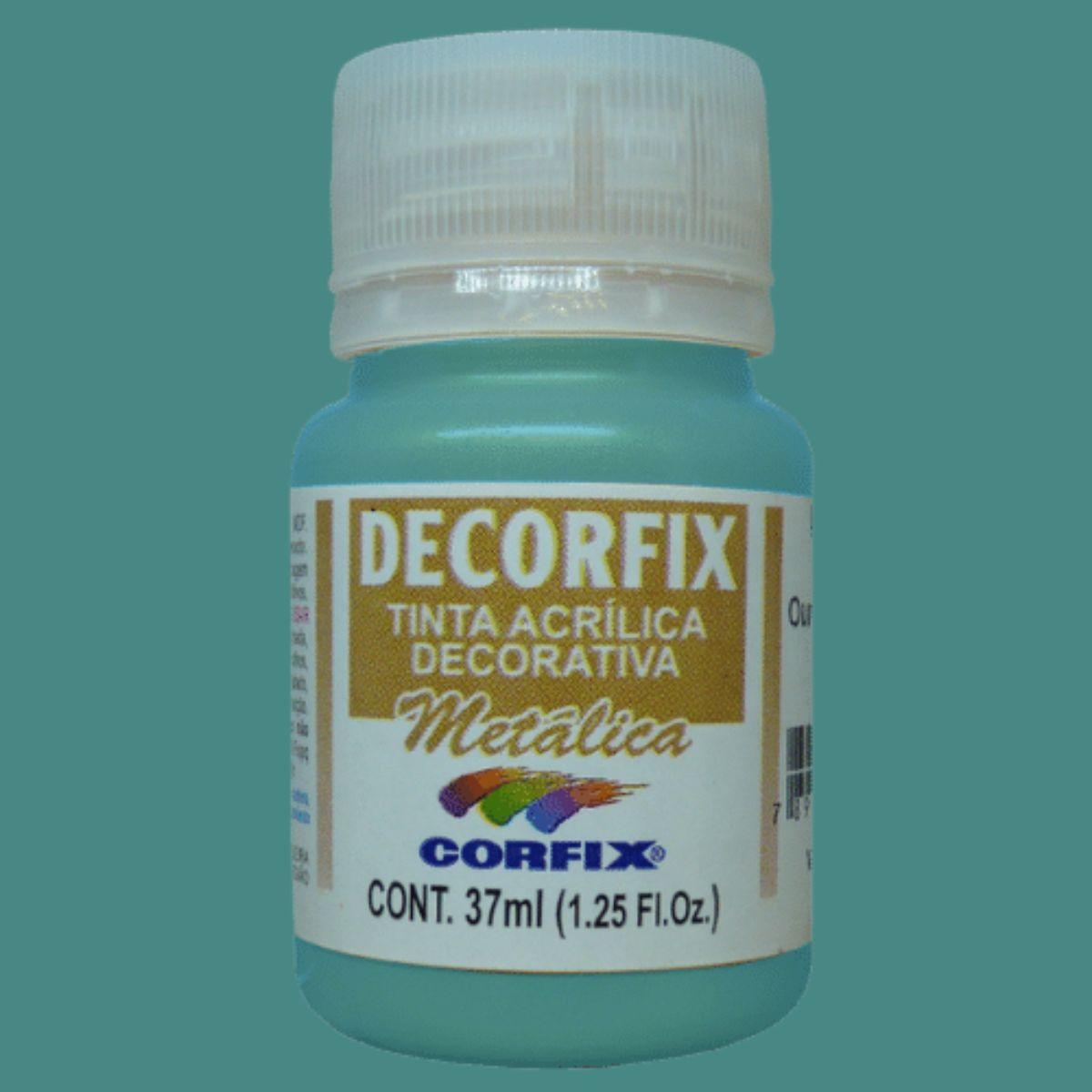 Tinta Acrílica Decorfix Corfix 37ml Metálica - Palácio da Arte