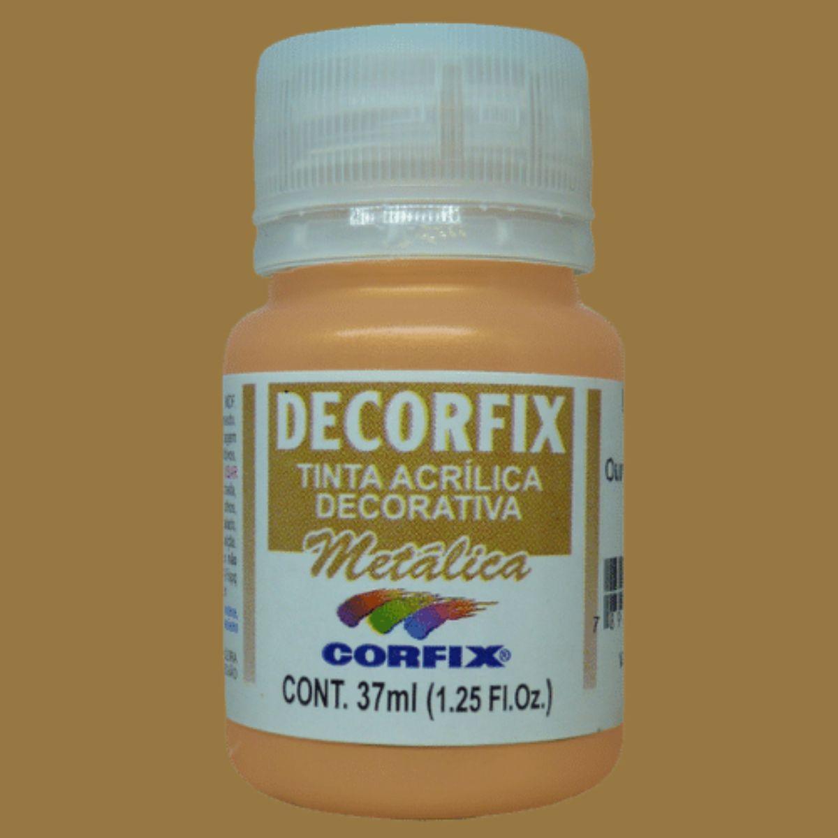 Tinta Acrílica Decorfix Corfix 37ml Metálica - Palácio da Arte