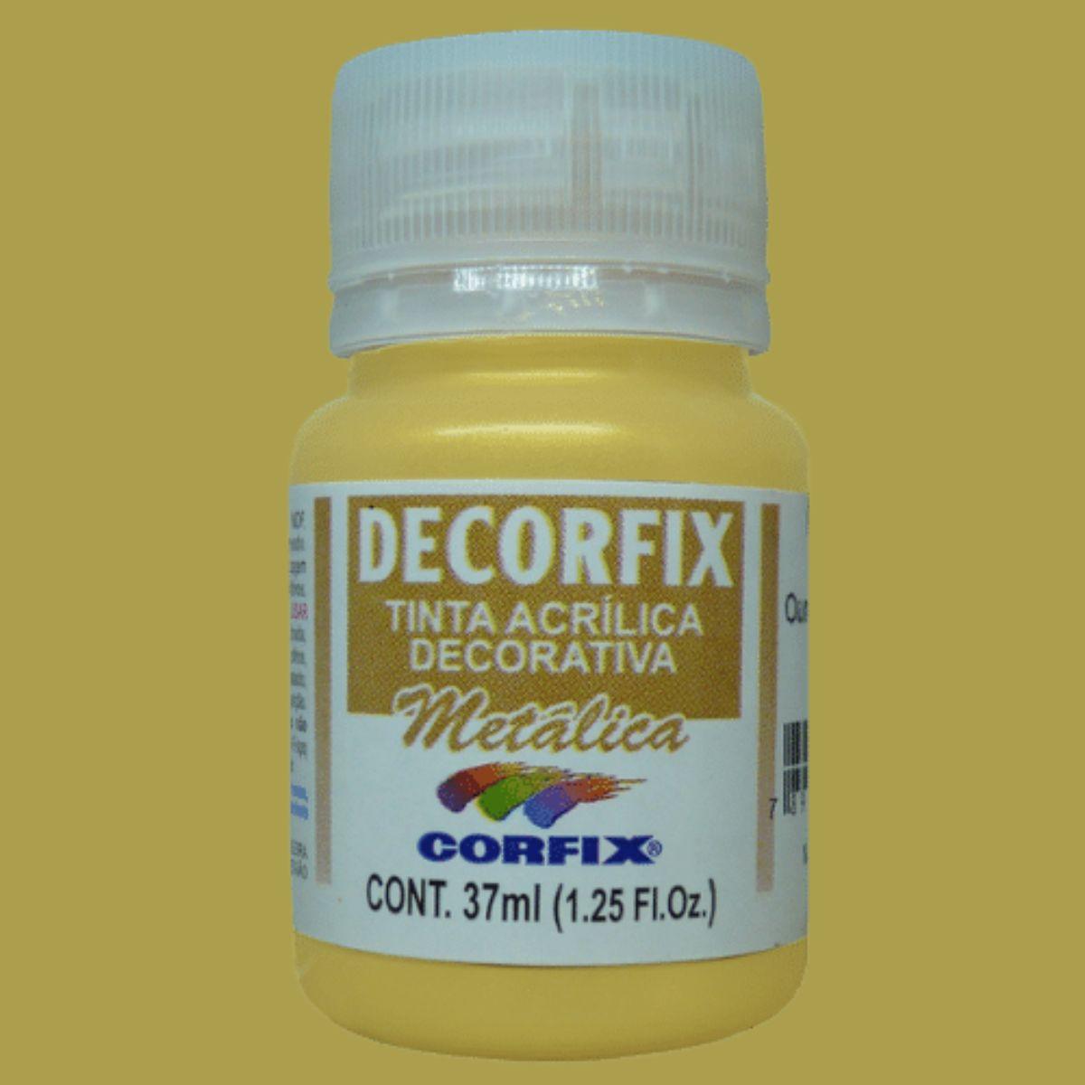 Tinta Acrílica Decorfix Corfix 37ml Metálica - Palácio da Arte