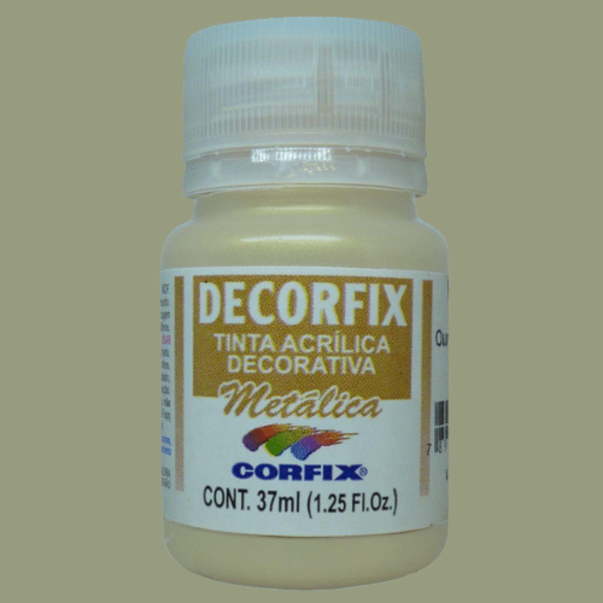 Tinta Acrílica Decorfix Corfix 37ml Metálica - Palácio da Arte