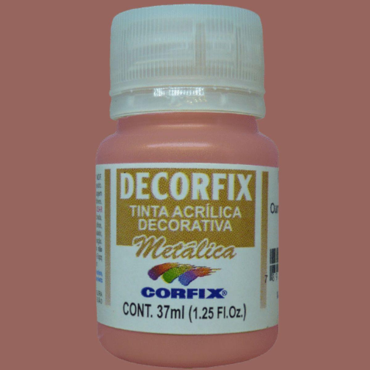 Tinta Acrílica Decorfix Corfix 37ml Metálica - Palácio da Arte