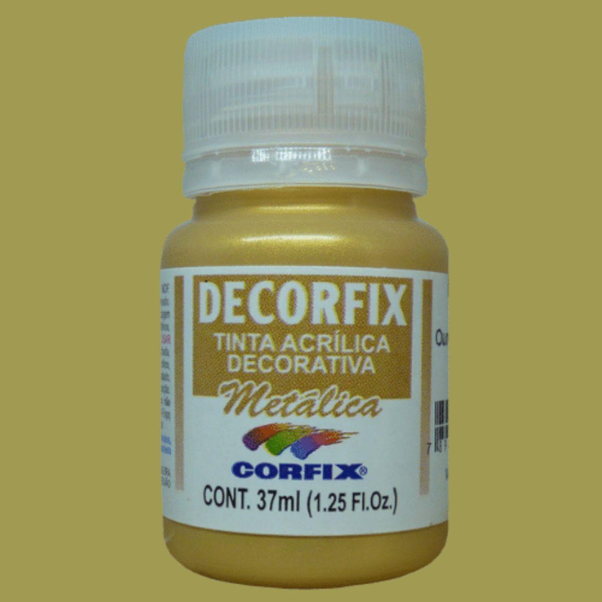 Tinta Acrílica Decorfix Corfix 37ml Metálica - Palácio da Arte