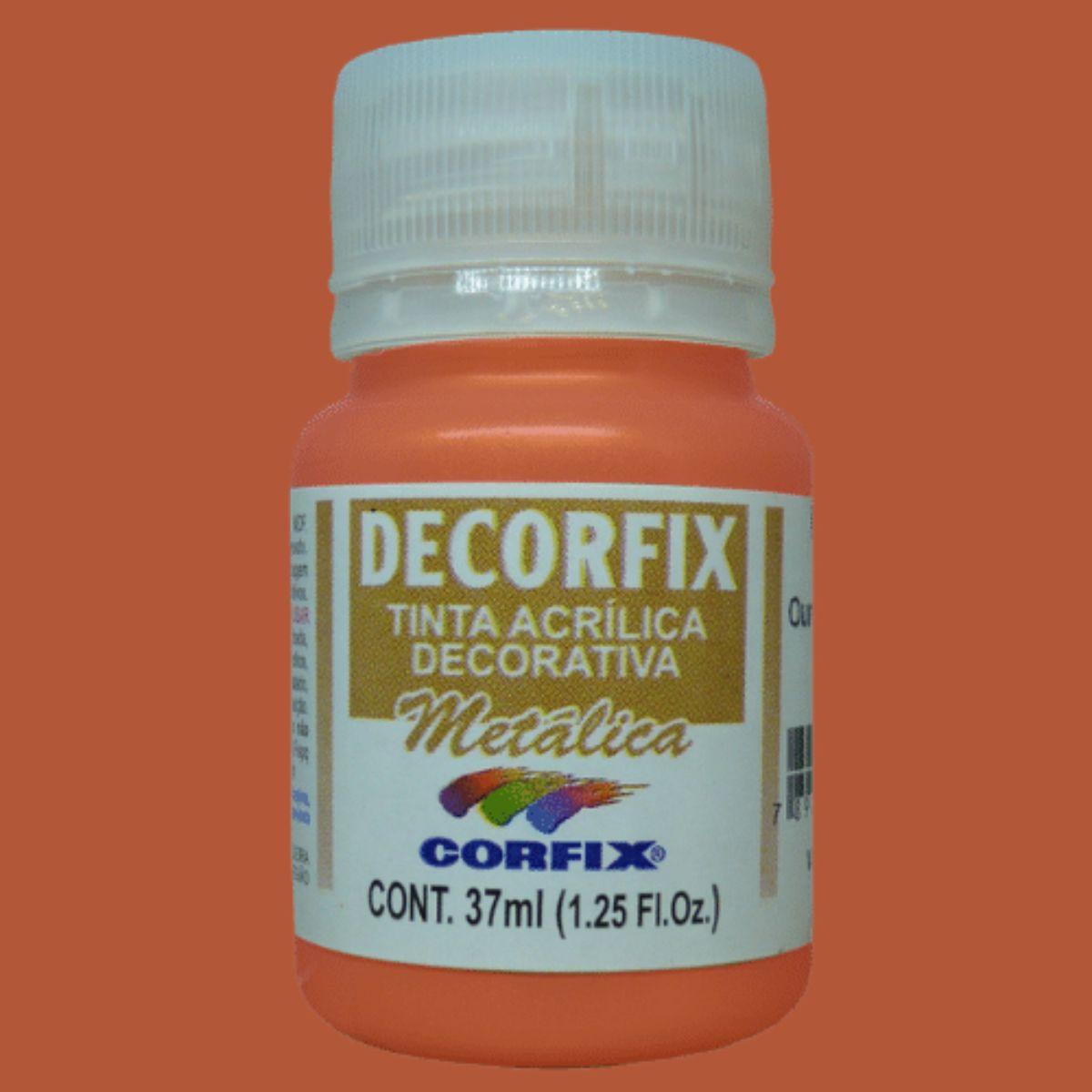 Tinta Acrílica Decorfix Corfix 37ml Metálica - Palácio da Arte