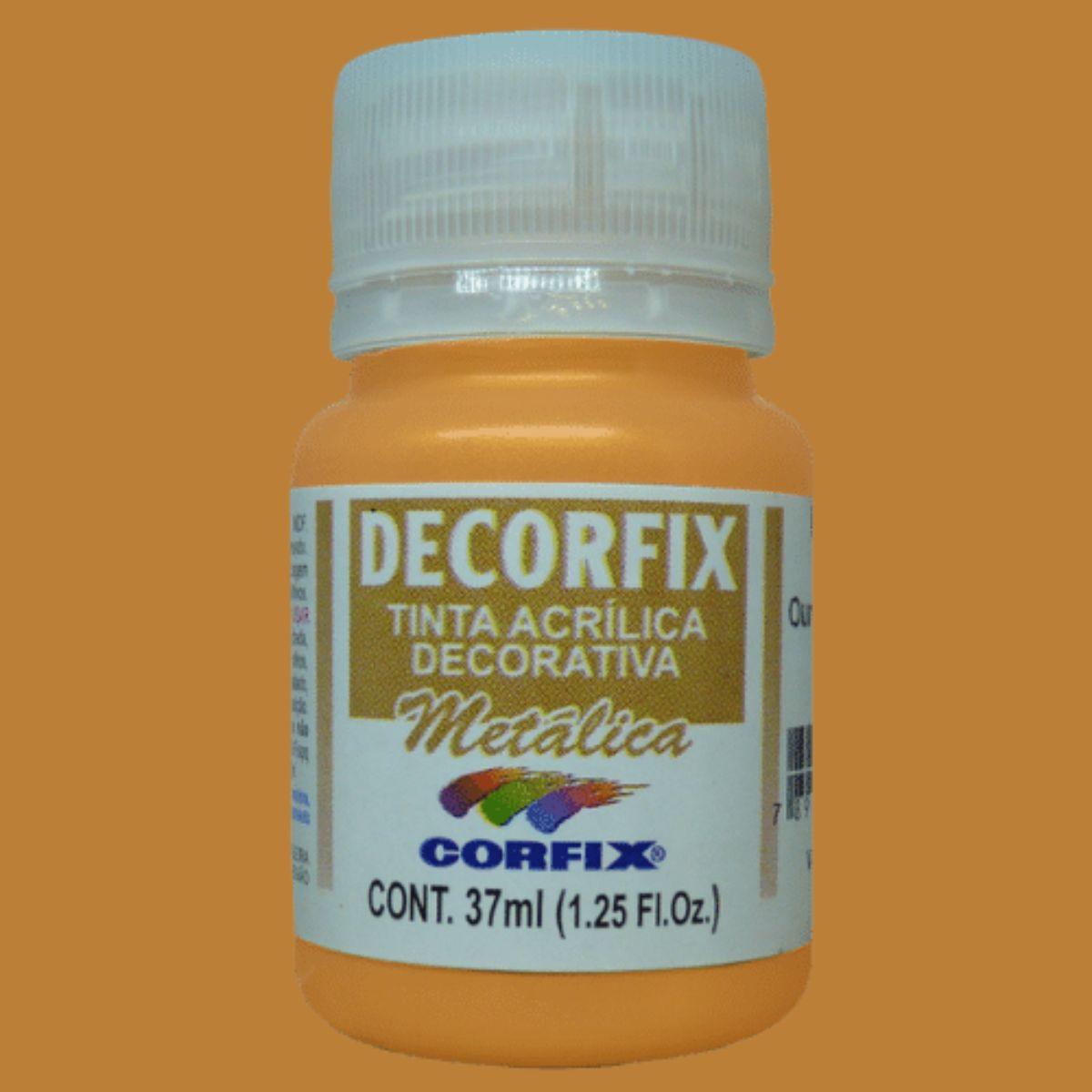 Tinta Acrílica Decorfix Corfix 37ml Metálica - Palácio da Arte
