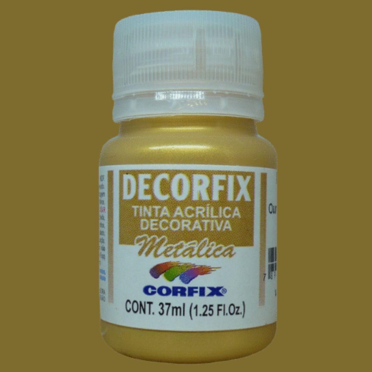 Tinta Acrílica Decorfix Corfix 37ml Metálica - Palácio da Arte