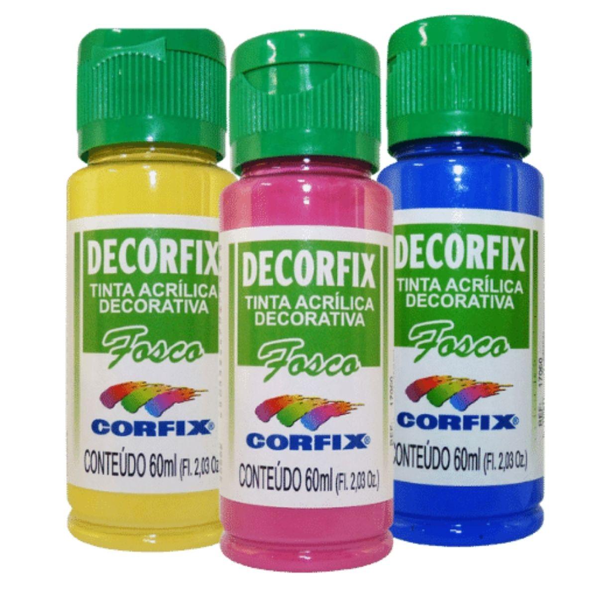 Tinta Acrílica Decorfix Corfix 60ml Fosca - Palácio da Arte