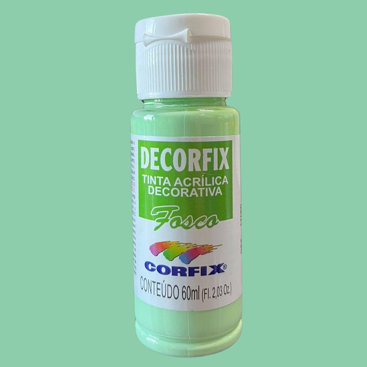 Tinta Acrílica Decorfix Corfix 60ml Fosca Tons de Verde - Palácio da Arte