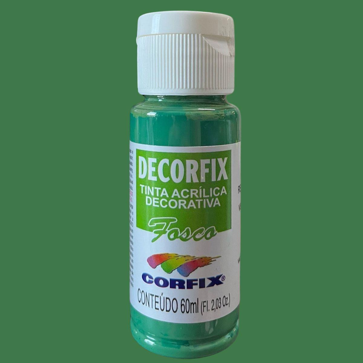 Tinta Acrílica Decorfix Corfix 60ml Fosca Tons de Verde - Palácio da Arte
