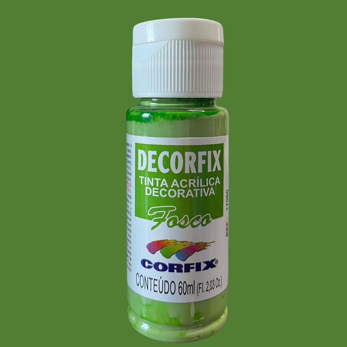 Tinta Acrílica Decorfix Corfix 60ml Fosca Tons de Verde - Palácio da Arte