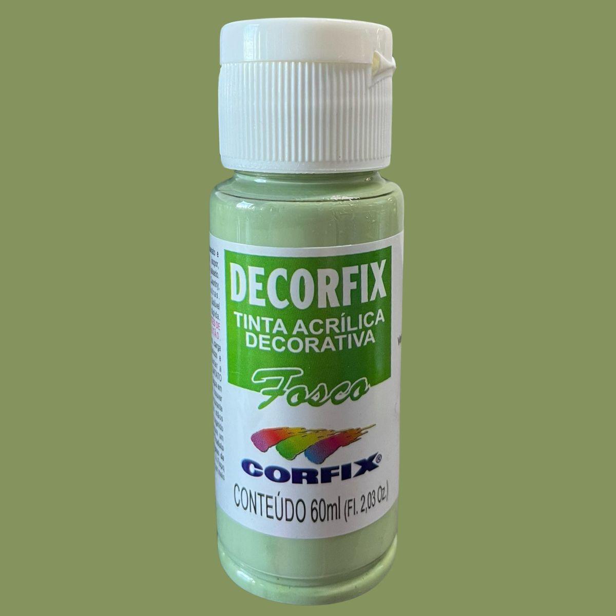 Tinta Acrílica Decorfix Corfix 60ml Fosca Tons de Verde - Palácio da Arte
