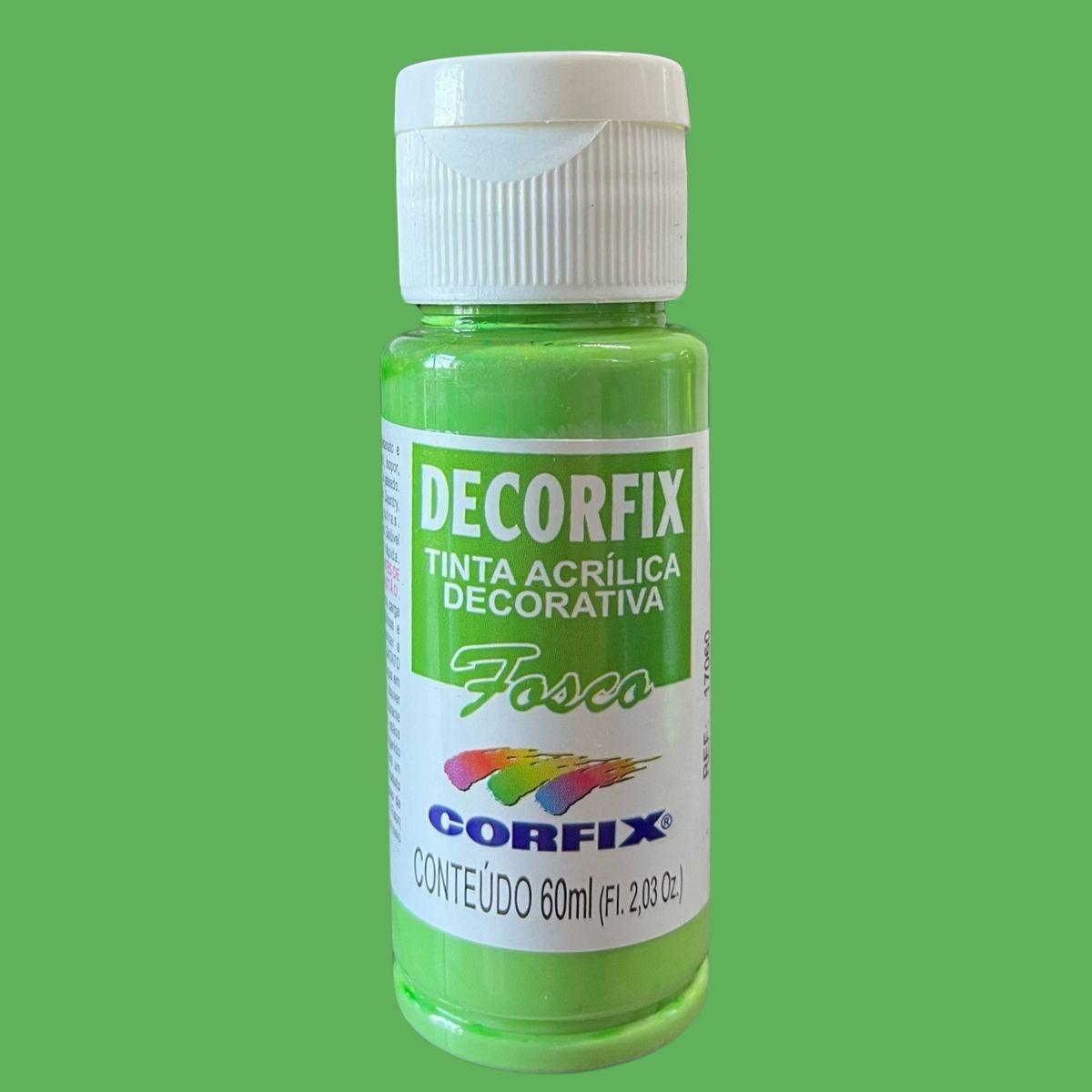 Tinta Acrílica Decorfix Corfix 60ml Fosca Tons de Verde - Palácio da Arte