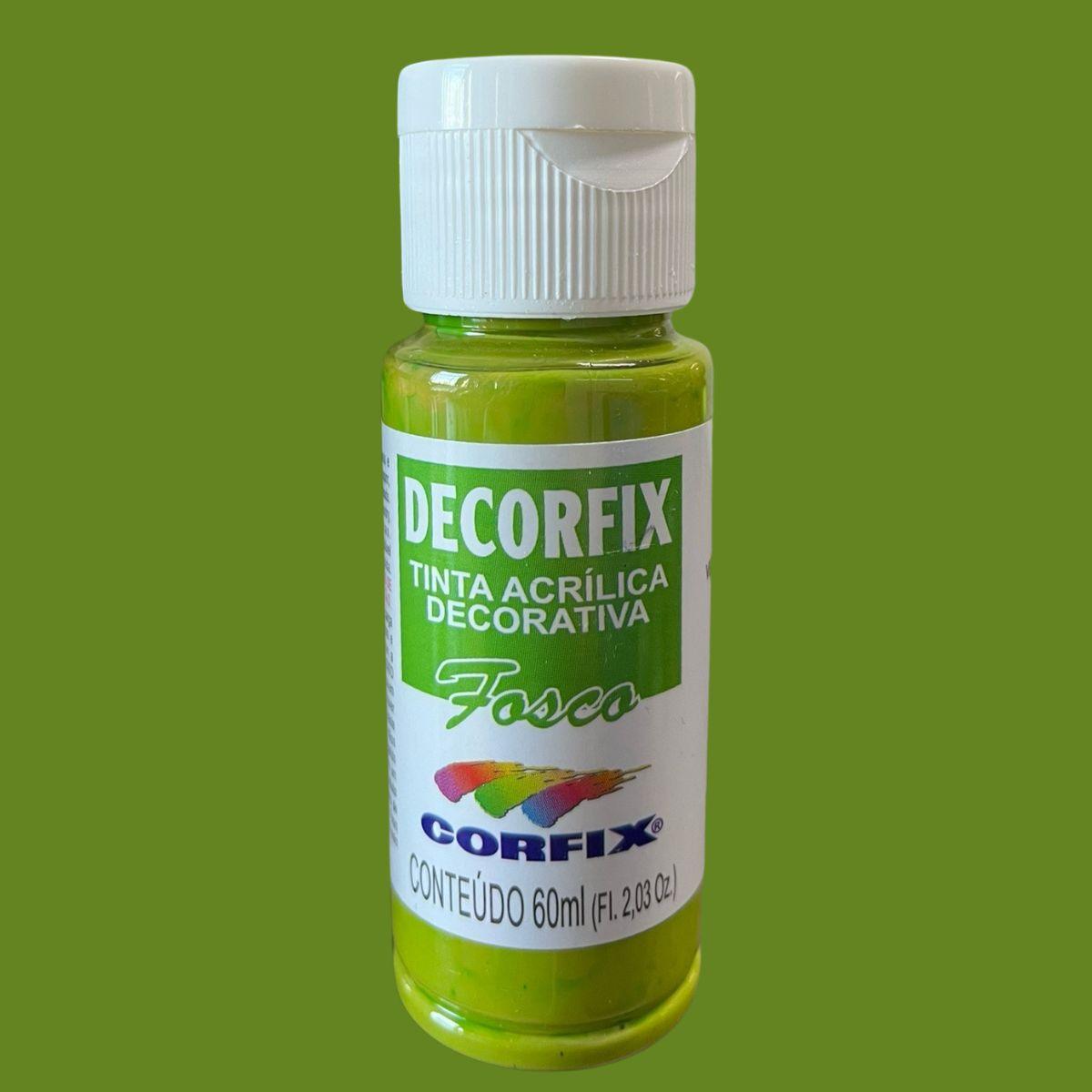 Tinta Acrílica Decorfix Corfix 60ml Fosca Tons de Verde - Palácio da Arte