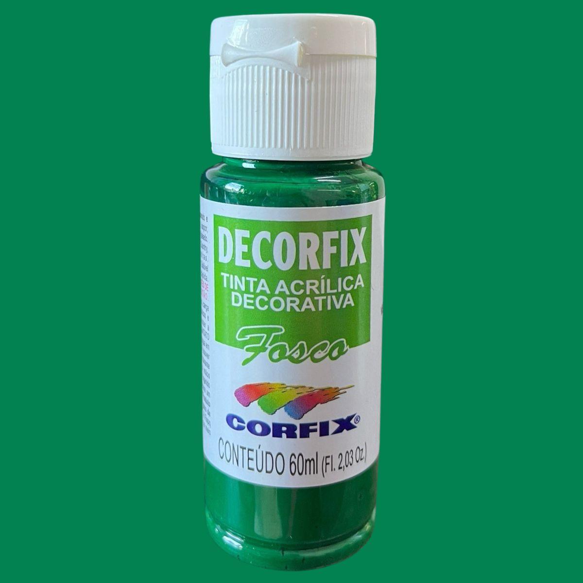 Tinta Acrílica Decorfix Corfix 60ml Fosca Tons de Verde - Palácio da Arte