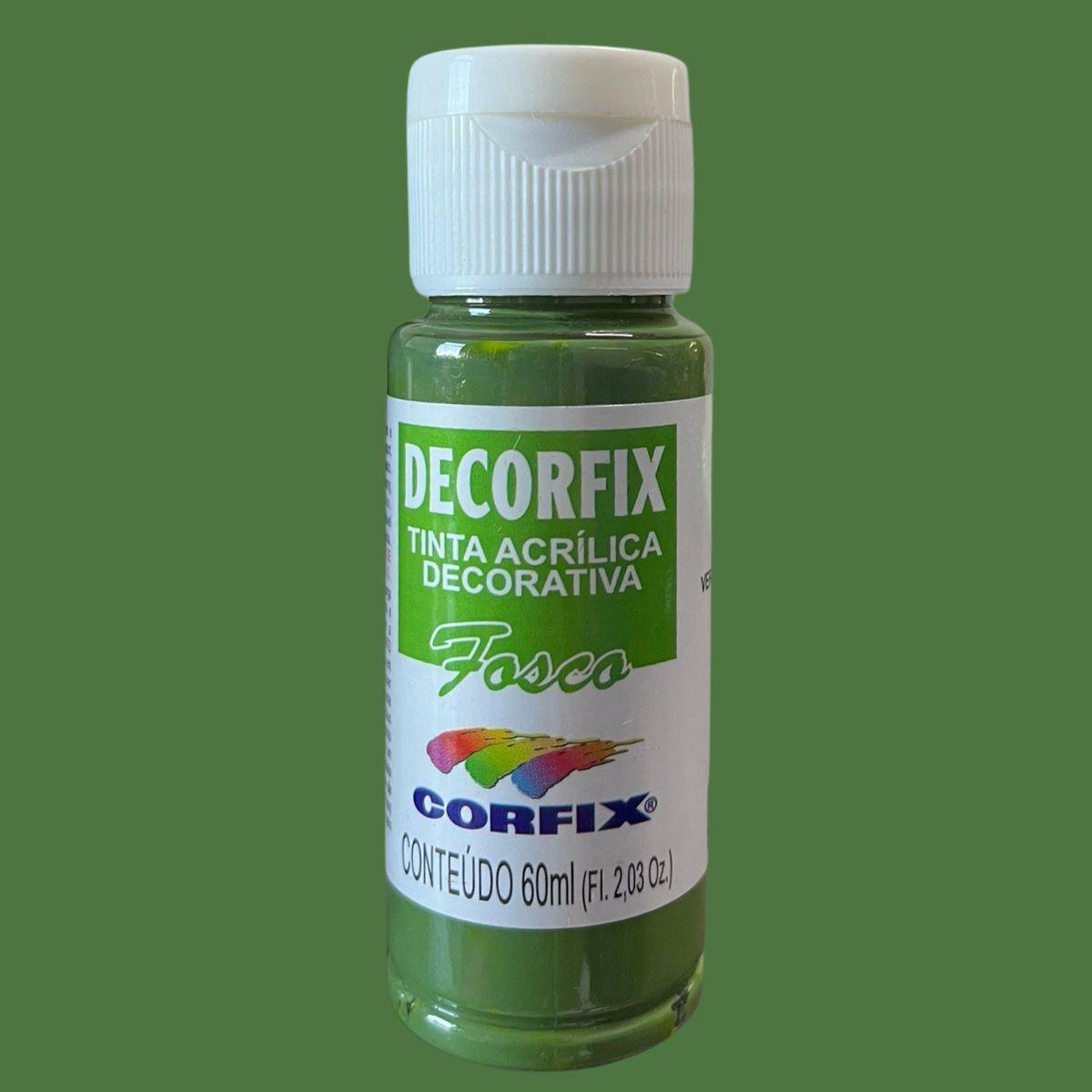 Tinta Acrílica Decorfix Corfix 60ml Fosca Tons de Verde - Palácio da Arte