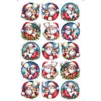 Transfer de Imagem 10x15 TISN-021 Natal Papai Noel e Cervo - Palácio da Arte