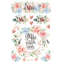 Transfer de Imagem Litoarte 19,5x29,5 TIB-011 Flores Mãe - Palácio da Arte