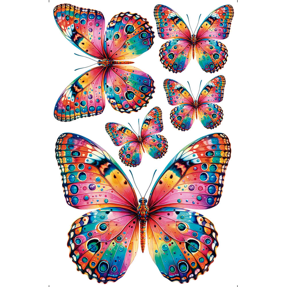 Transfer de Imagem Litoarte 9,8x15 TIS-002 Borboletas - Palácio da Arte