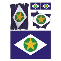 Transfer de Imagem Litoarte 9,8x7,5cm TI-012 Bandeira do Mato Grosso - Palácio da Arte