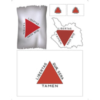 Transfer de Imagem Litoarte 9,8x7,5cm TI-014 Bandeira de Minas Gerais - Palácio da Arte
