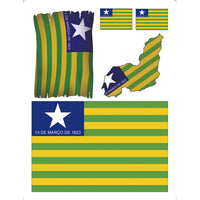 Transfer de Imagem Litoarte 9,8x7,5cm TI-019 Bandeira do Piauí - Palácio da Arte
