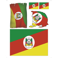 Transfer de Imagem Litoarte 9,8x7,5cm TI-022 Bandeira do Rio Grande do Sul - Palácio da Arte