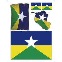 Transfer de Imagem Litoarte 9,8x7,5cm TI-023 Bandeira de Rondônia - Palácio da Arte