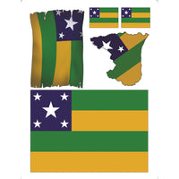 Transfer de Imagem Litoarte 9,8x7,5cm TI-027 Bandeira de Sergipe - Palácio da Arte