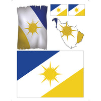 Transfer de Imagem Litoarte 9,8x7,5cm TI-028 Bandeira do Tocantins - Palácio da Arte