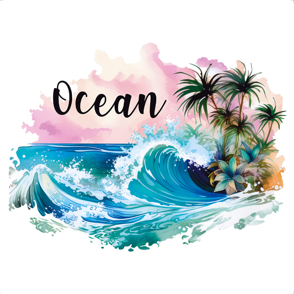 Transfer Têxtil Litoarte 13,5x13,5 TTQ4-003 Ocean - Palácio da Arte