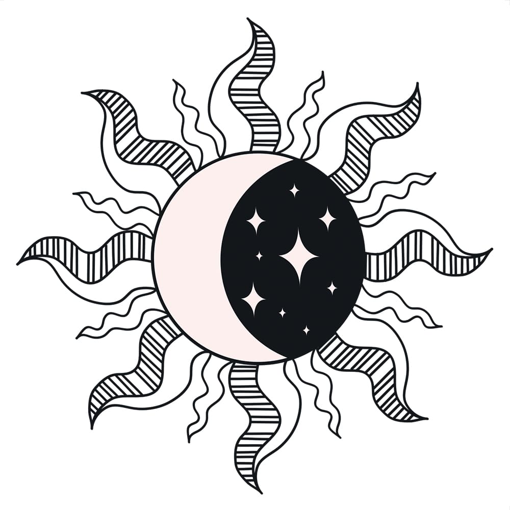 Transfer Têxtil Litoarte 13,5x13,5 TTQ4-007 Sol e Lua - Palácio da Arte