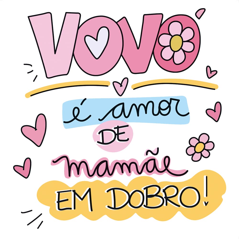 Transfer Têxtil Litoarte 13,5x13,5 TTQ4-012 Frase Vovó - Palácio da Arte