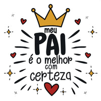 Transfer Têxtil Litoarte 13,5x13,5 TTQ4-014 Frase Pai - Palácio da Arte