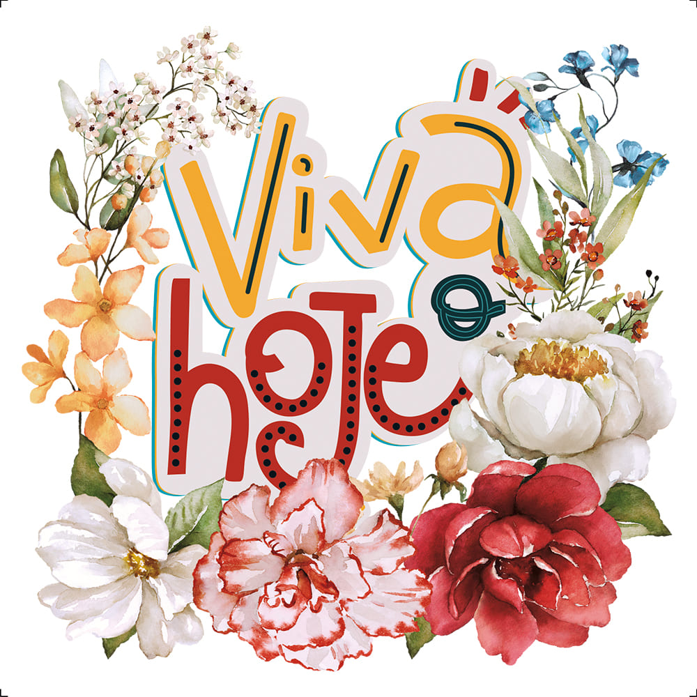 Transfer Têxtil Litoarte 13,5x13,5 TTQ4-016 Viva o Hoje - Palácio da Arte