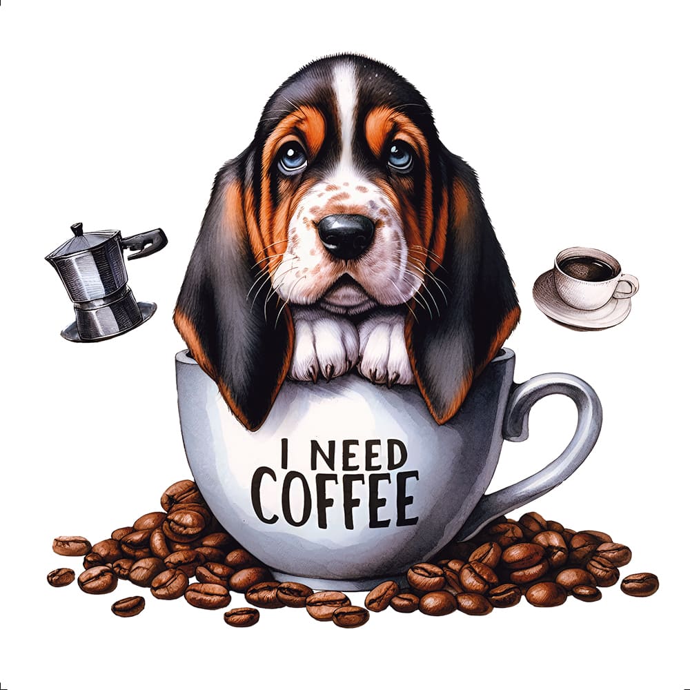 Transfer Têxtil Litoarte 13,5x13,5 TTQ4-024 Café Cachorro - Palácio da Arte