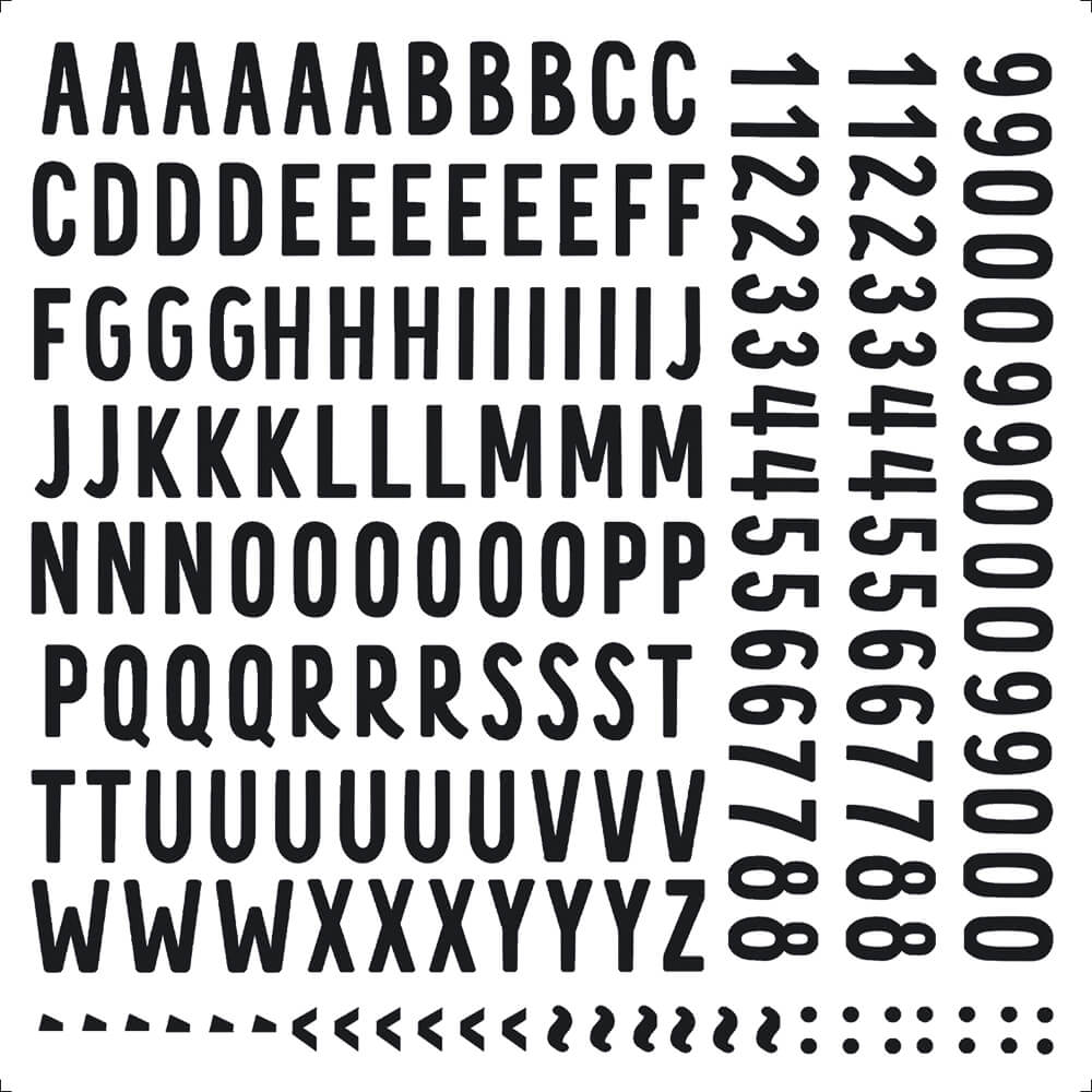 Transfer Têxtil Litoarte 13,5x13,5 TTQ4-041 Alfabeto Maiúsculo Letra 1,1cm Preto - Palácio da Arte