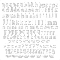 Transfer Têxtil Litoarte 13,5x13,5 TTQ4-044 Alfabeto Minúsculo Letra 0,7cm Branco - Palácio da Arte