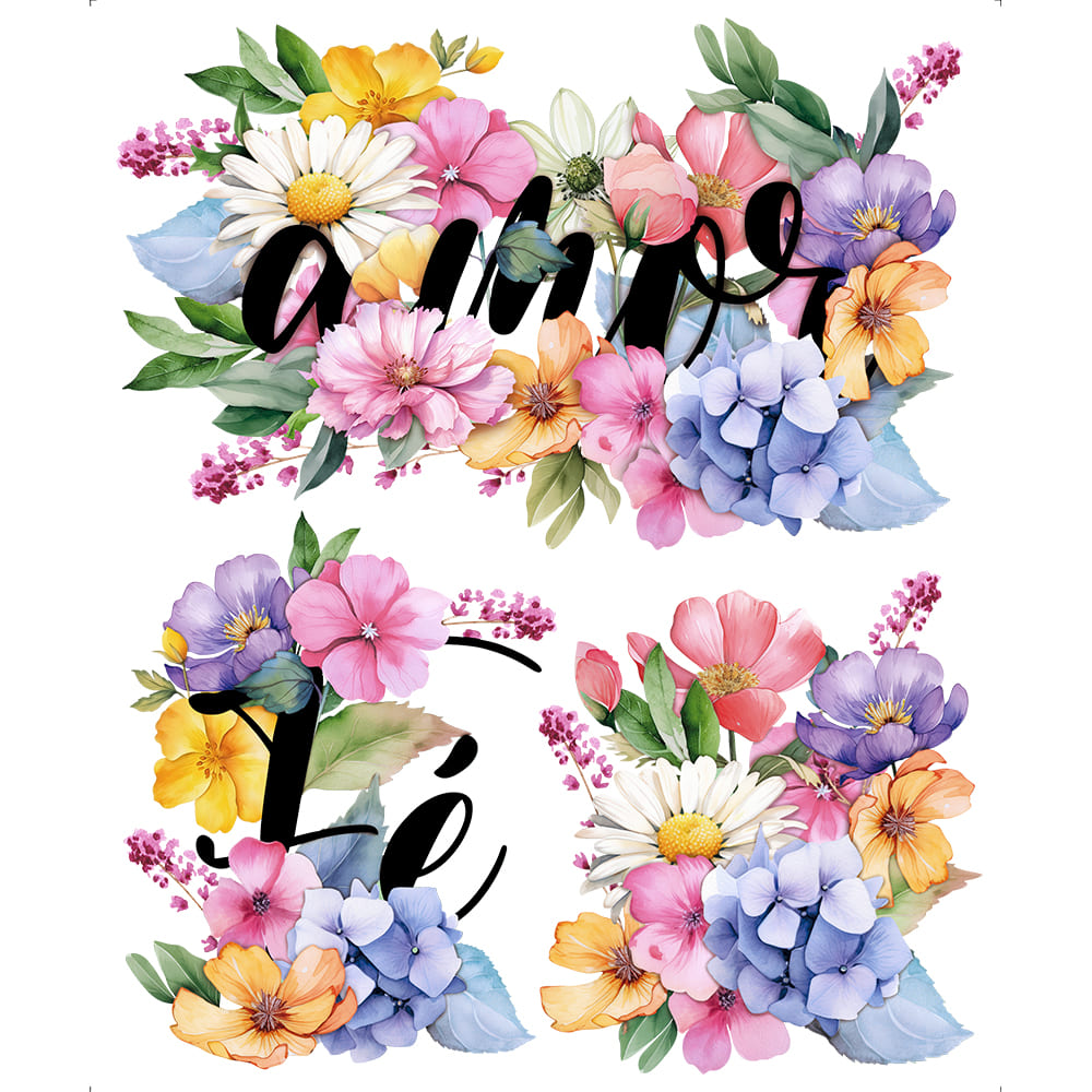 Transfer Têxtil Litoarte 24x20 TTR4-006 Flores - Palácio da Arte