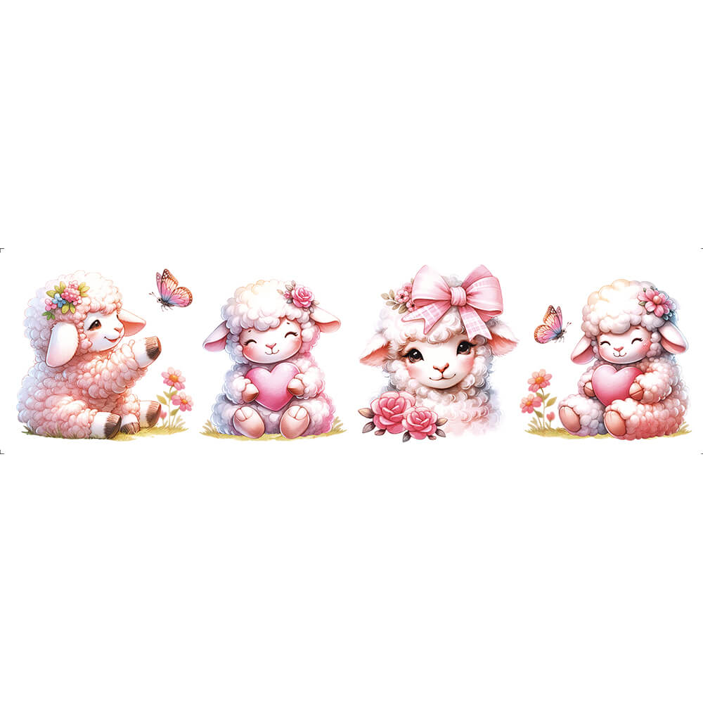 Transfer Têxtil Litoarte 24x7 TTB4-013 Ovelhinha Menina - Palácio da Arte