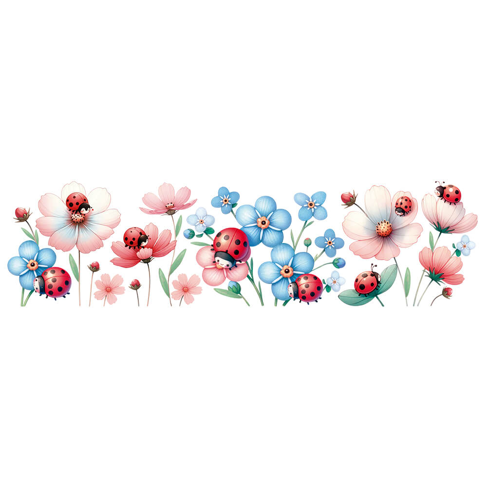 Transfer Têxtil Litoarte 24x7 TTB4-014 Joaninha com Flores - Palácio da Arte