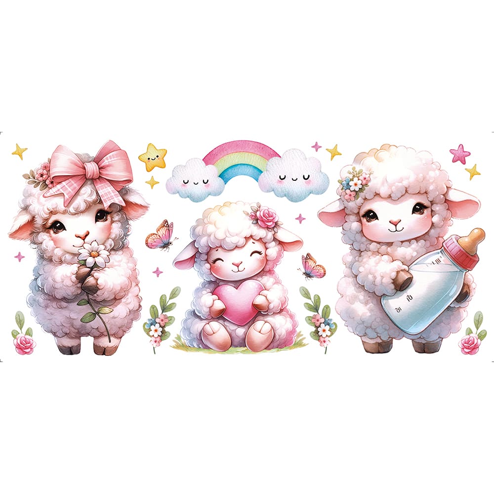 Transfer Têxtil Litoarte 27,5x12 TTB5-003 Ovelhinha Menina - Palácio da Arte