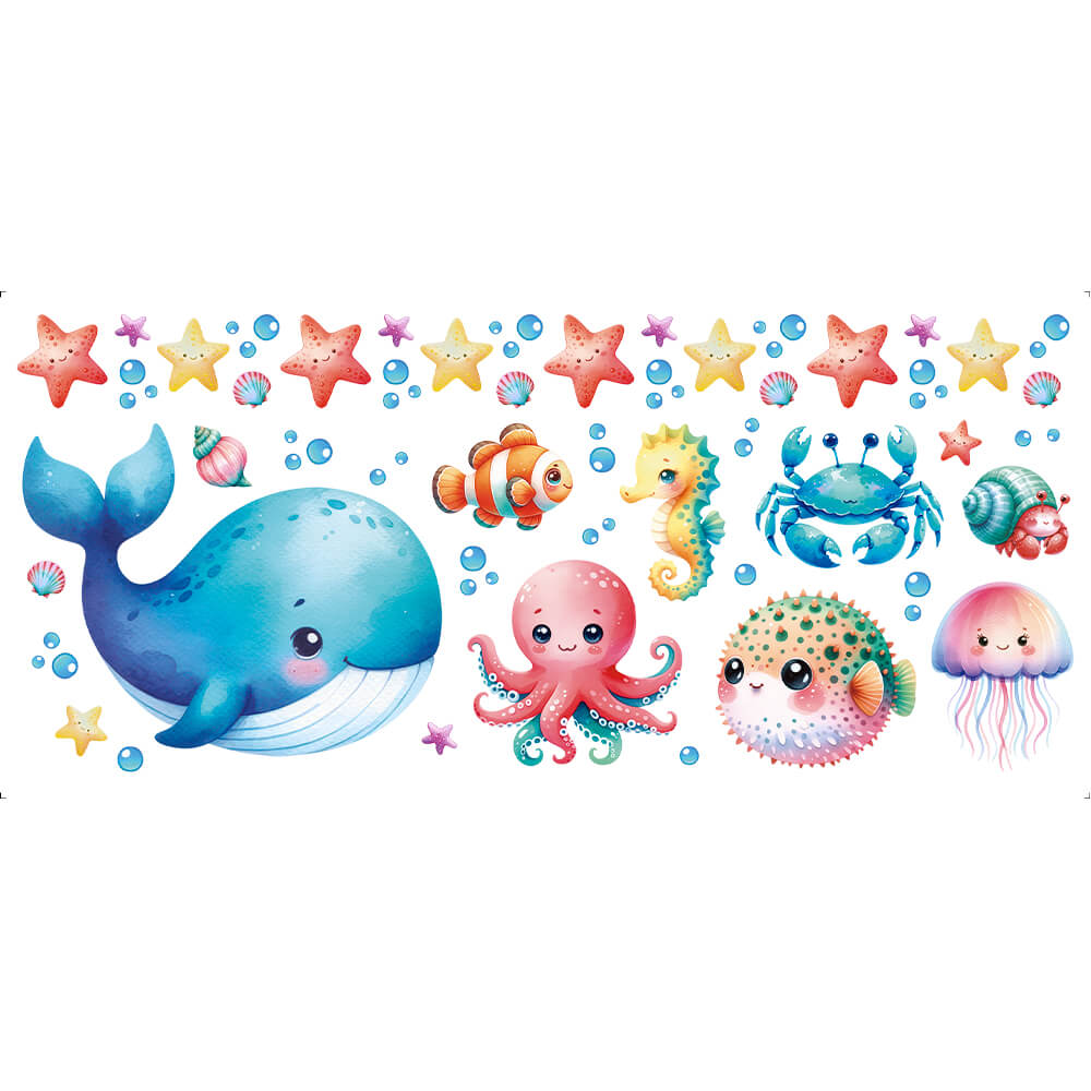 Transfer Têxtil Litoarte 27,5x12 TTB5-011 Bichinhos do Mar - Palácio da Arte