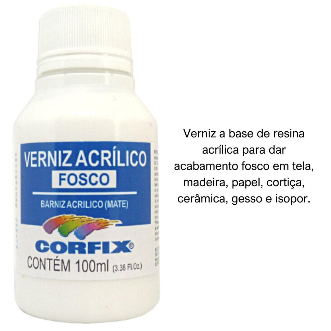Verniz Acrílico Fosco Corfix 100ml - Palácio da Arte