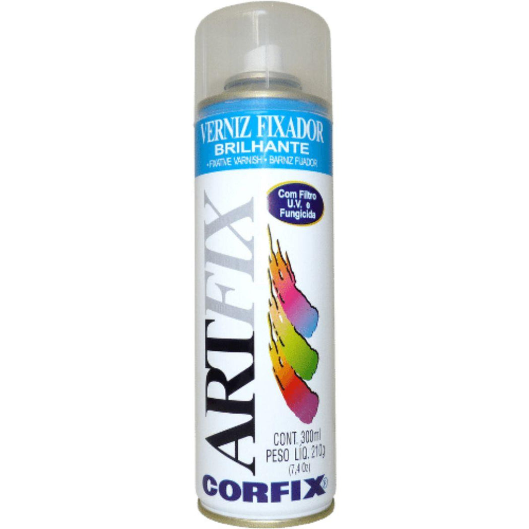 Verniz Fixador Spray Brilhante Corfix 300ml - Palácio da Arte
