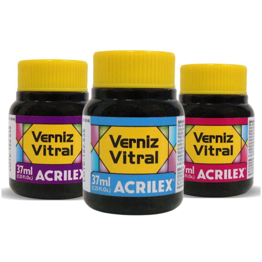 Verniz Vitral Acrilex 37ml Transparente e Brilhante - Palácio da Arte