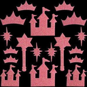 Aplique Adesivo em EVA Make Mais 855 Castelo Encantado Rosa 1,5 à 7,5cm com 18 Peças - Palácio da Arte